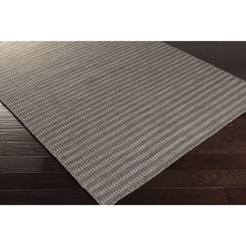 Hand-Woven Lorelai Stripe Reversible Wool Area Rug