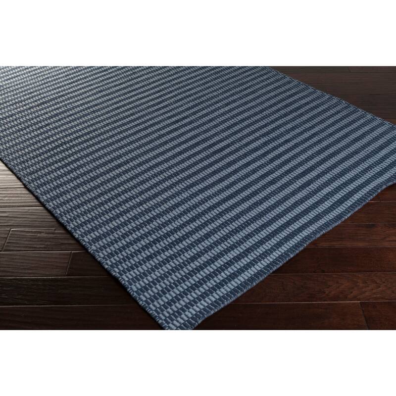 Hand-Woven Lorelai Stripe Reversible Wool Area Rug