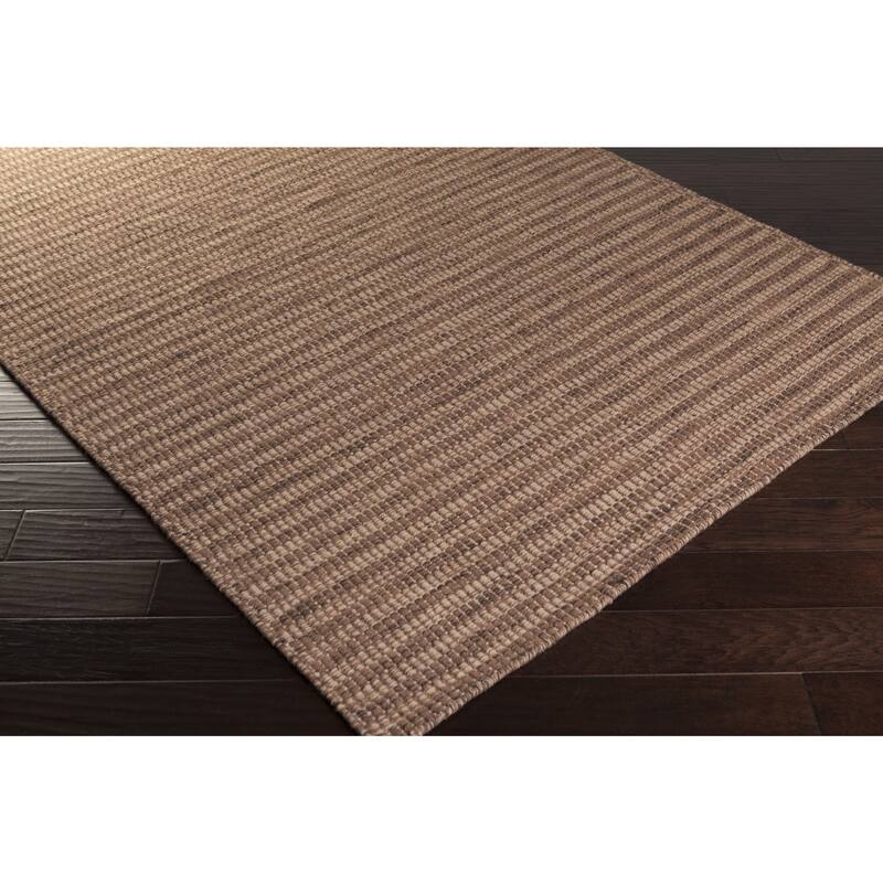 Hand-Woven Lorelai Stripe Reversible Wool Area Rug