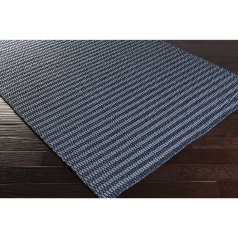 Hand-Woven Lorelai Stripe Reversible Wool Area Rug