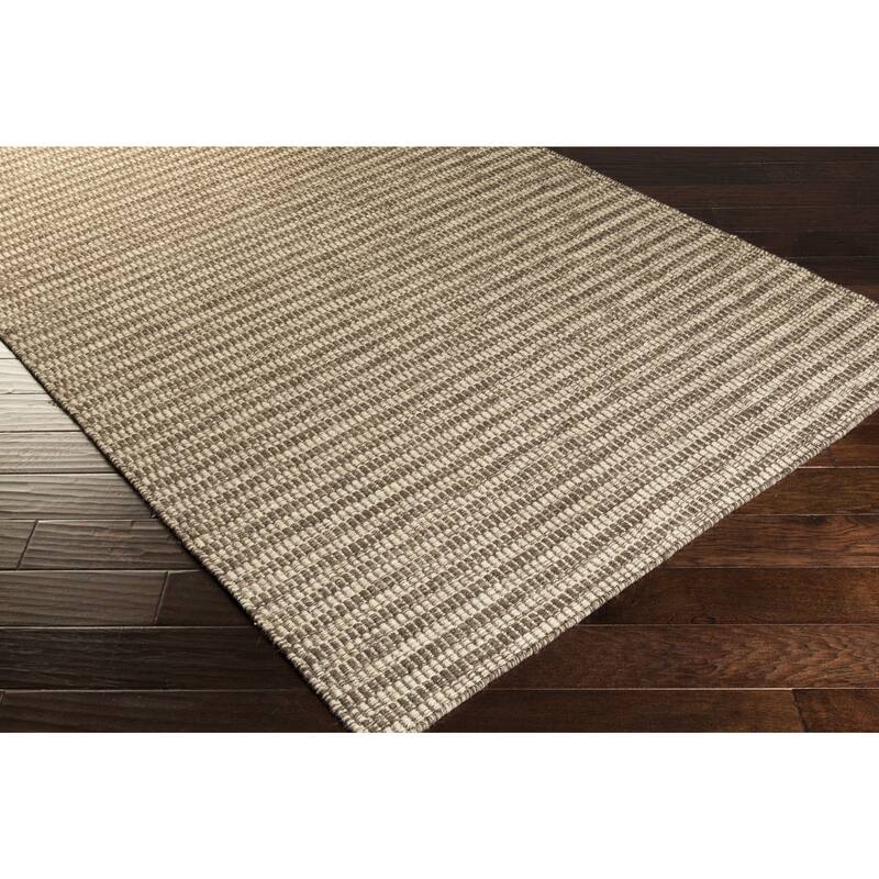 Hand-Woven Lorelai Stripe Reversible Wool Area Rug