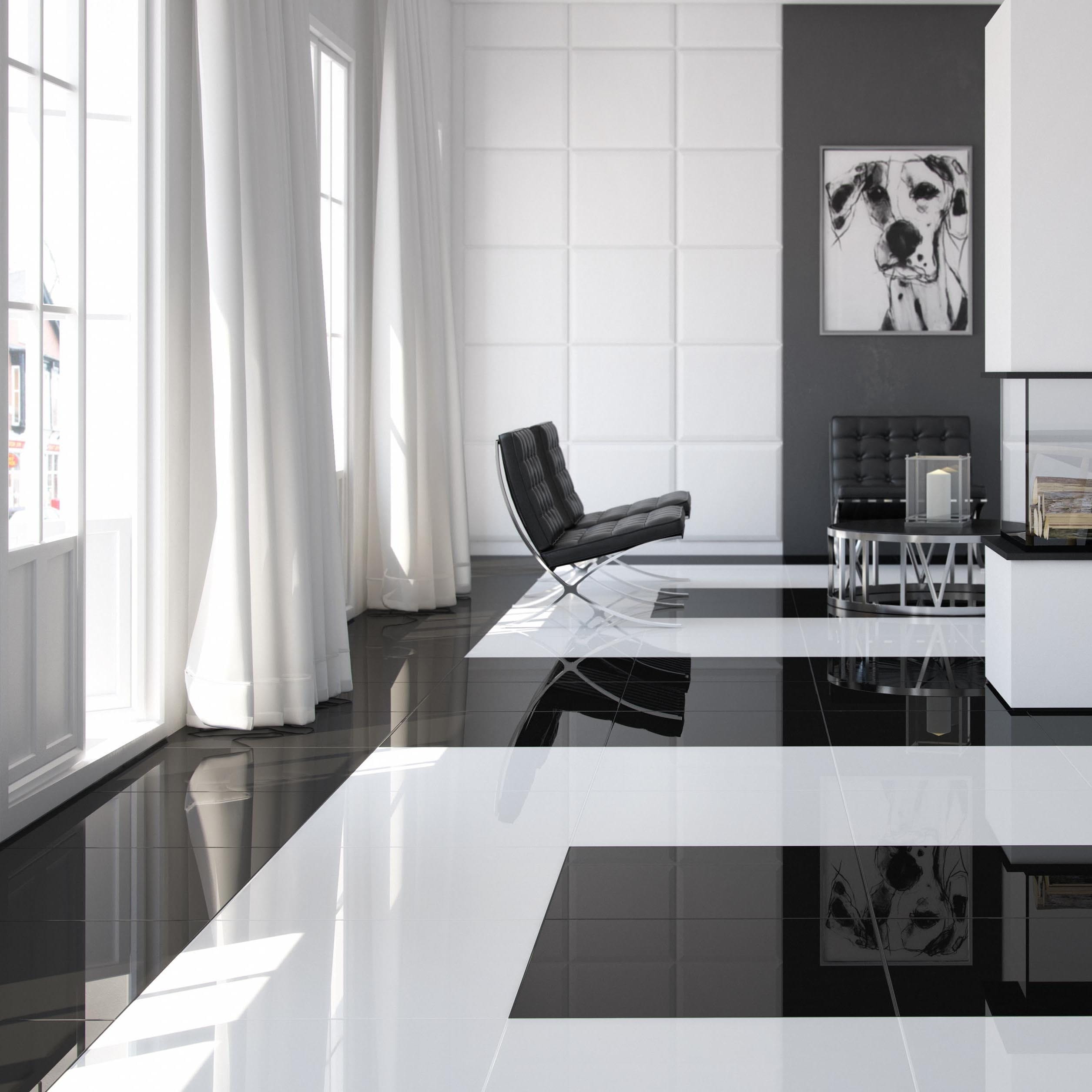 Shop Somertile 17 875x17 875 Inch Pianoforte Black Ceramic Floor