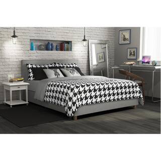 slide 1 of 1, Avenue Greene Misti Grey Linen Upholstered Bed