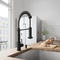VIGO Edison Matte Black Pull-Down Spray Kitchen Faucet
