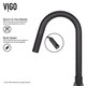 VIGO Gramercy Matte Black Pull-Down Kitchen Faucet - Thumbnail 6