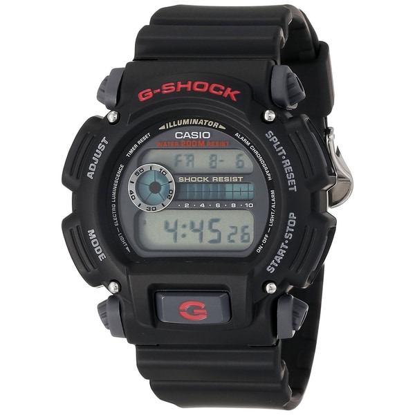 Casio Men's DW9052-1V G-Shock Black Stainless Steel Digital Watch ...
