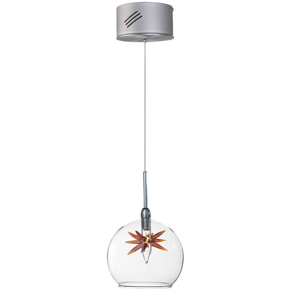 Starburst Nickel Metal 1 light Mini pendant   16926425  