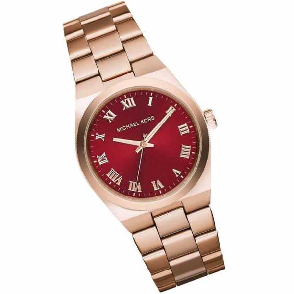 michael kors red face watch