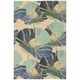 preview thumbnail 16 of 37, Nourison Fantasy Abstract Floral Area Rug 3' 6" x 5' 6" - Ivory/Aqua - Runner/Rectangle