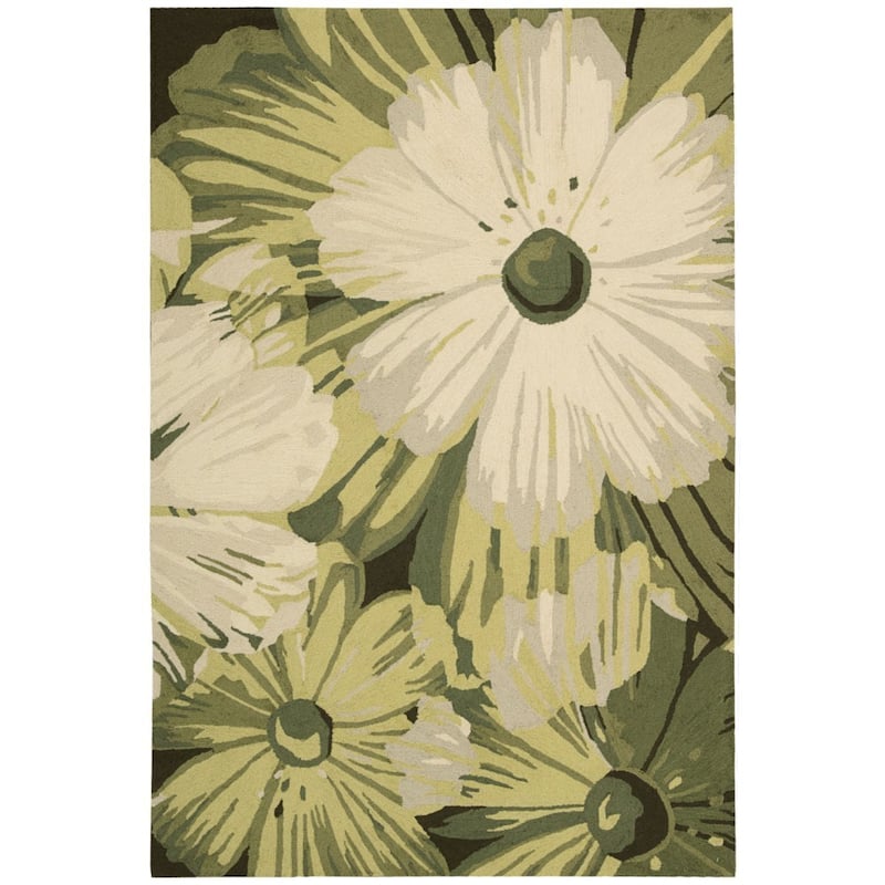 Nourison Fantasy Abstract Floral Area Rug - 5' x 7'6" - Green