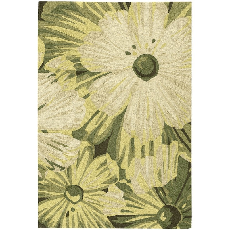 Nourison Fantasy Abstract Floral Area Rug - 3'6" x 5'6" - Green