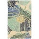 preview thumbnail 5 of 37, Nourison Fantasy Abstract Floral Area Rug 1' 9" x 2' 9" - Ivory/Aqua - Runner/Rectangle