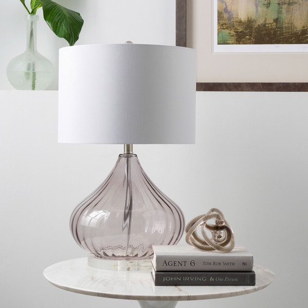 Solid Transparent Grey Piper Table Lamp