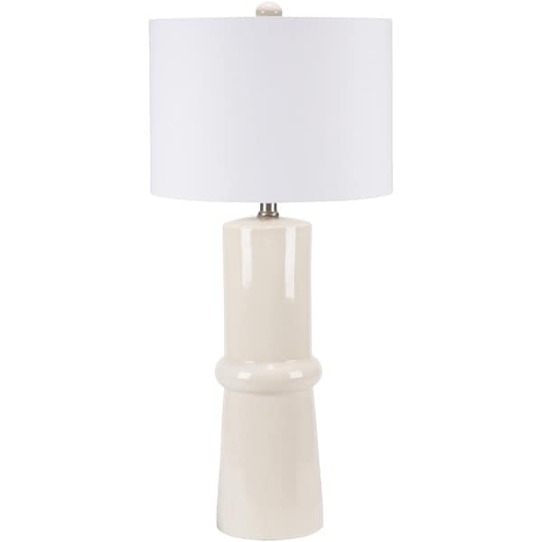 Elegant Solid Cream Eve Table Lamp
