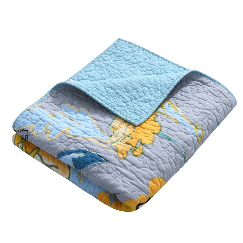 Greenland Home Fashions Watercolor Dream Quilted Cotton Throw