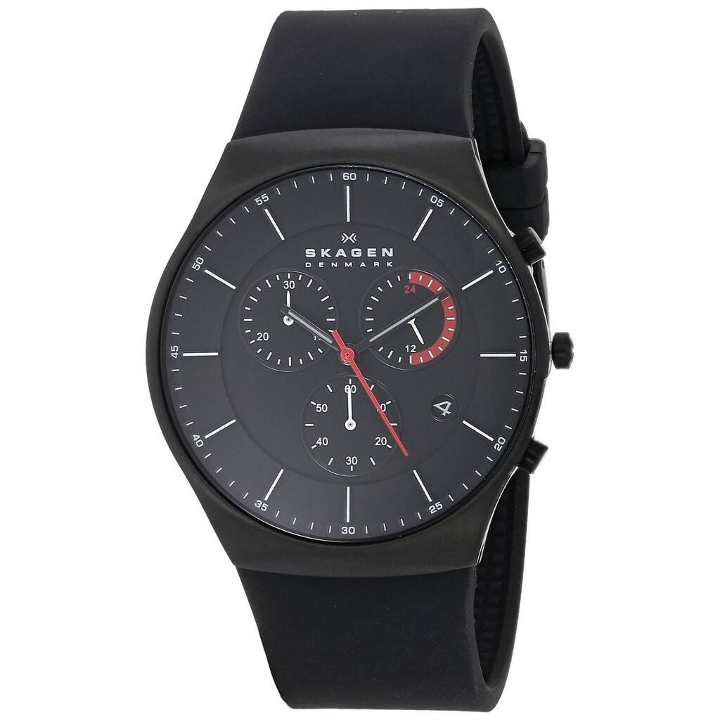 Skagen Men's SKW6075 Silicone Titanium Chronograph Watch