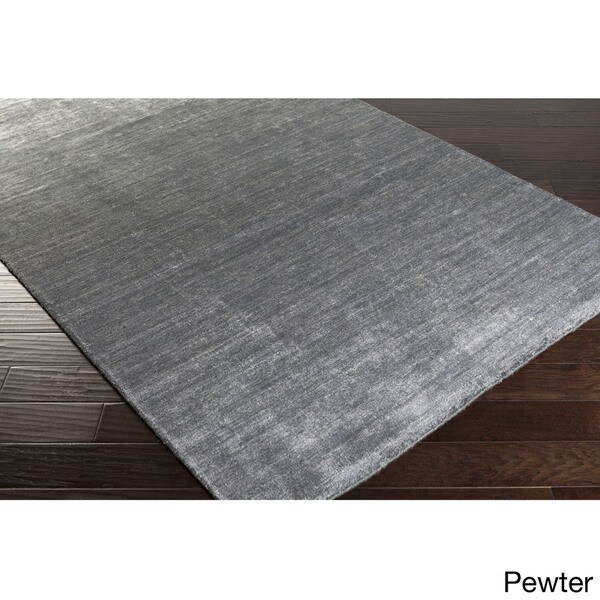 Hand-woven Dan Solid Viscose Area Rug (2' x 3')