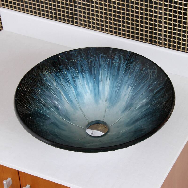 Elite 1202/ F22 Bathroom Vessel Sink with Waterfall Faucet