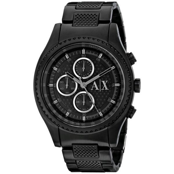 Shop Armani Exchange Men's AX1605 Black Stainless Steel Quartz Watch ...