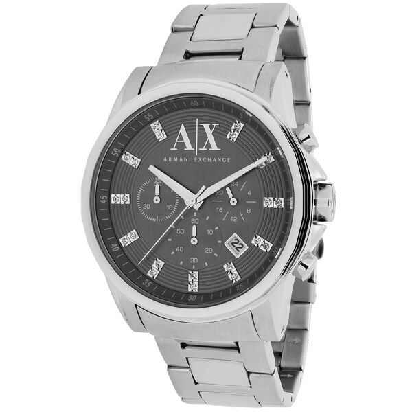armani exchange watch black stainless steel
