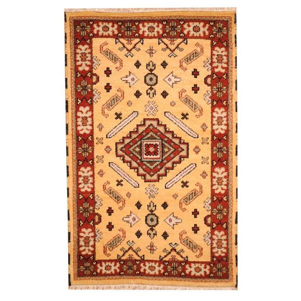 Handmade One-of-a-Kind Kazak Wool Rug (India) - 3'2 x 5'