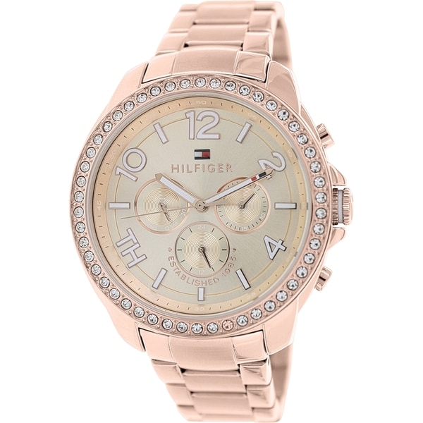 Tommy Hilfiger Womens 1781466 Rose Goldtone Analog Quartz Watch