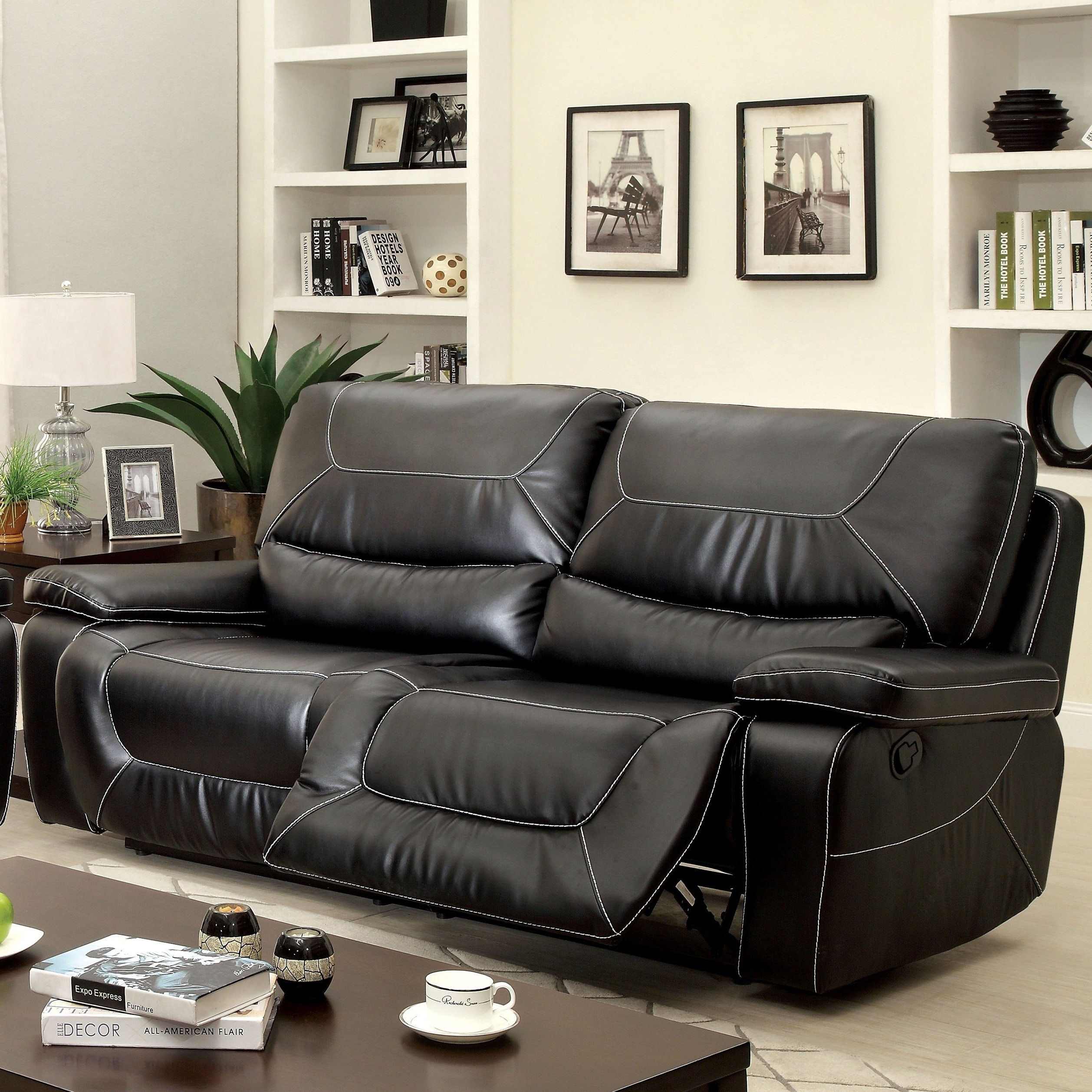Shop Furniture Of America Post Modern Bonded Leather Padded