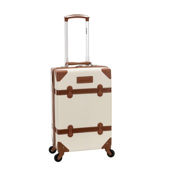 Rockland 20-inch Vintage Trunk Carry On Spinner Upright Luggage ...