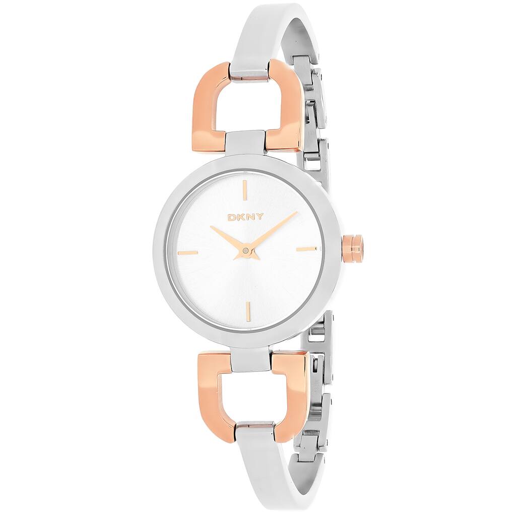 DKNY Women's D-Link NY2137 Silvertone Stainless Steel Quartz Watch