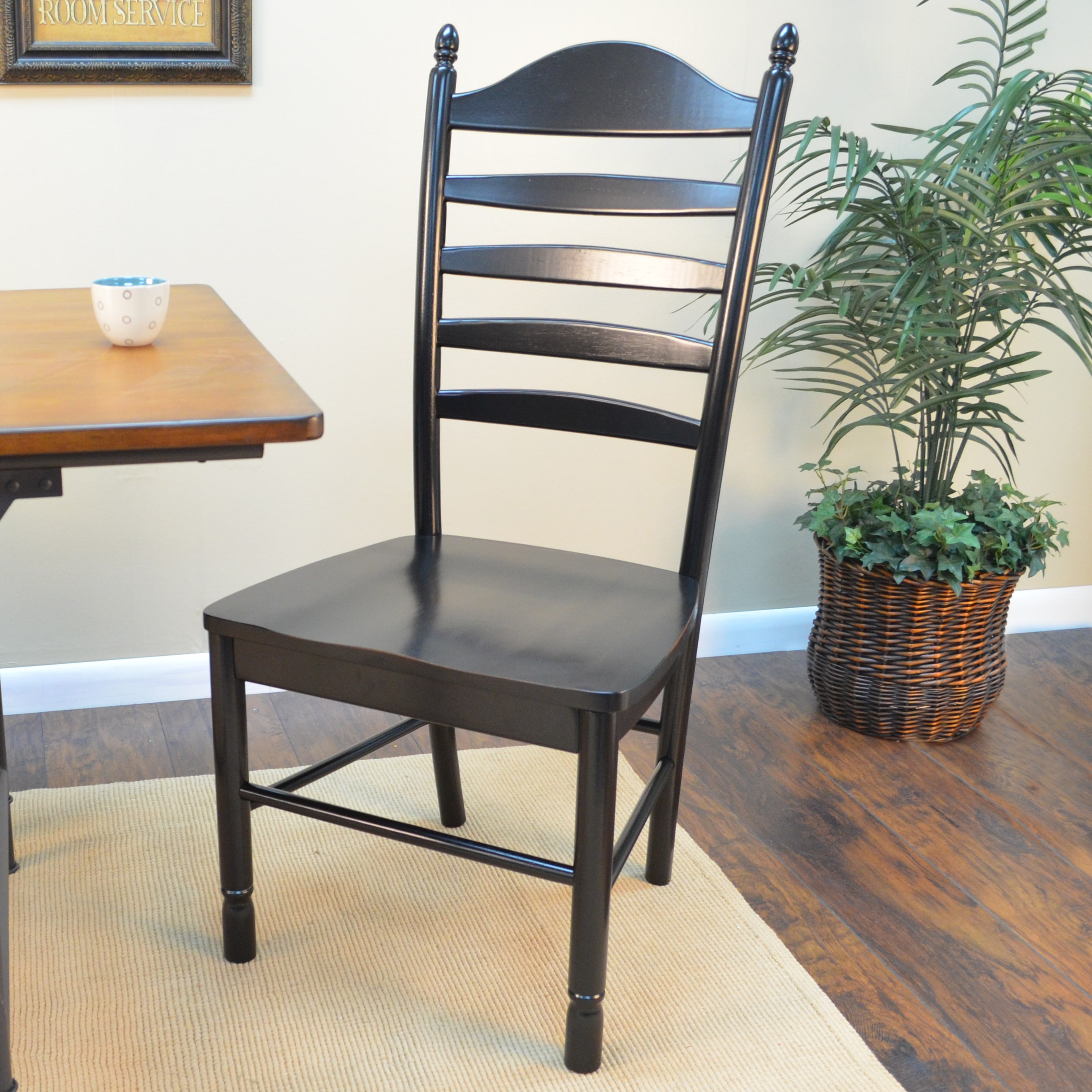 Black ladder best sale back chairs