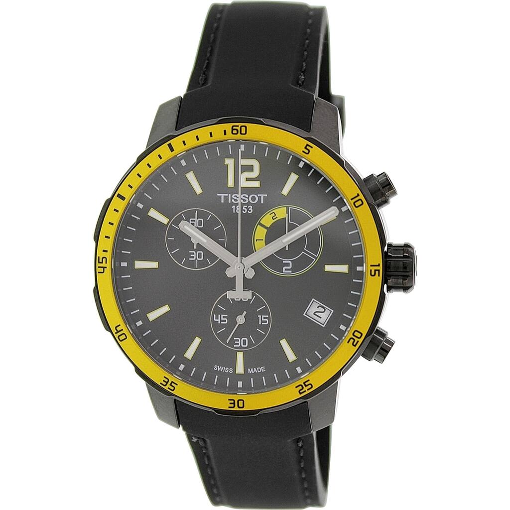 Tissot Men's Quickster T095.449.37.057.00 Black Silicone Swiss Quartz Watch