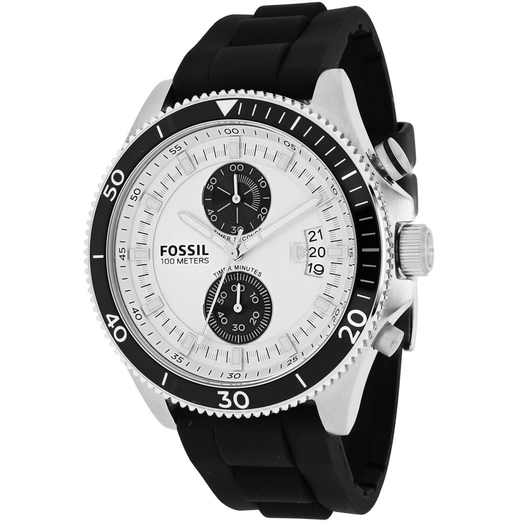 Fossil Men's Wakefield CH2933 Black Rubber Quartz Watch
