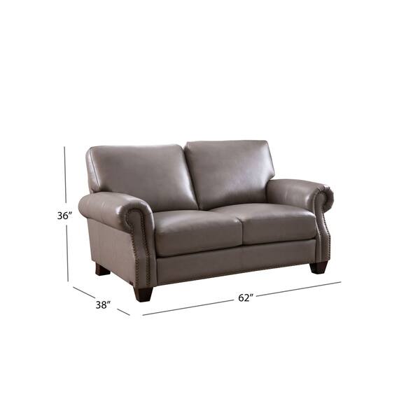Abbyson Landon Top Grain Leather 3 Piece Living Room Set Bed Bath