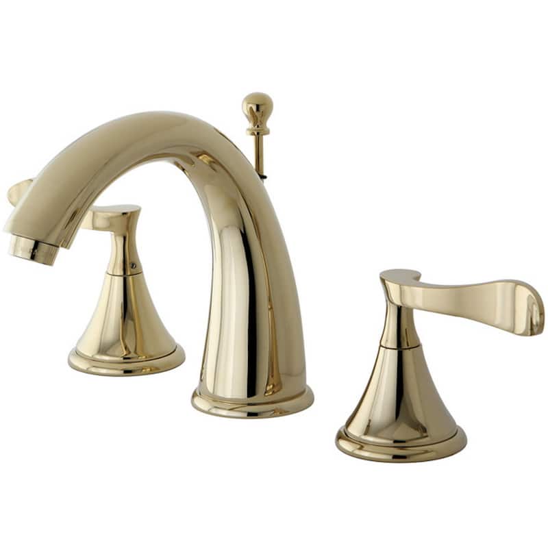 Kingston Brass Modern Polished Brass Widespread Bathroom Faucet
