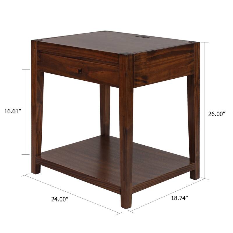 Notre Dame Nightstand with USB Port