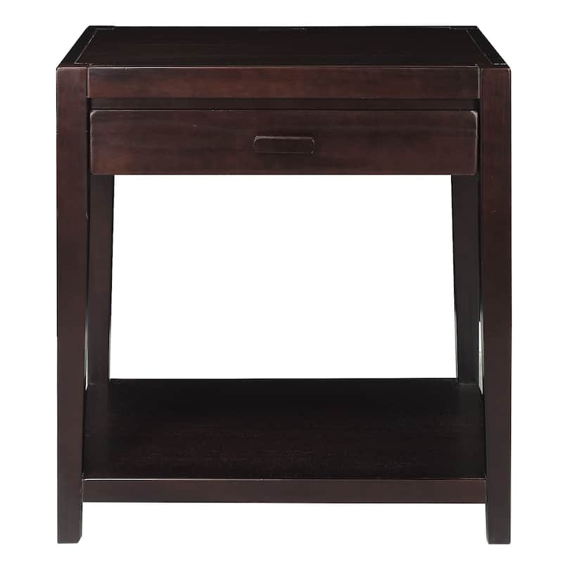 Notre Dame Nightstand with USB Port - Espresso