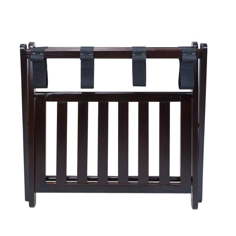 Hotel-style Luggage Rack with Shelf