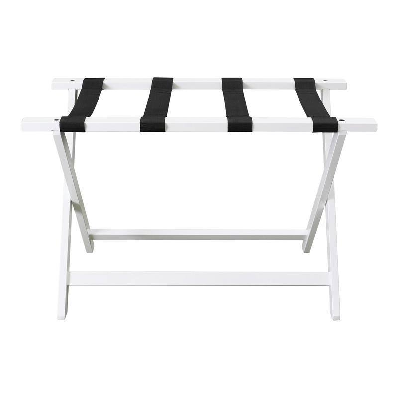 Heavy Duty 30-inch Extra Wide Luggage Rack - White