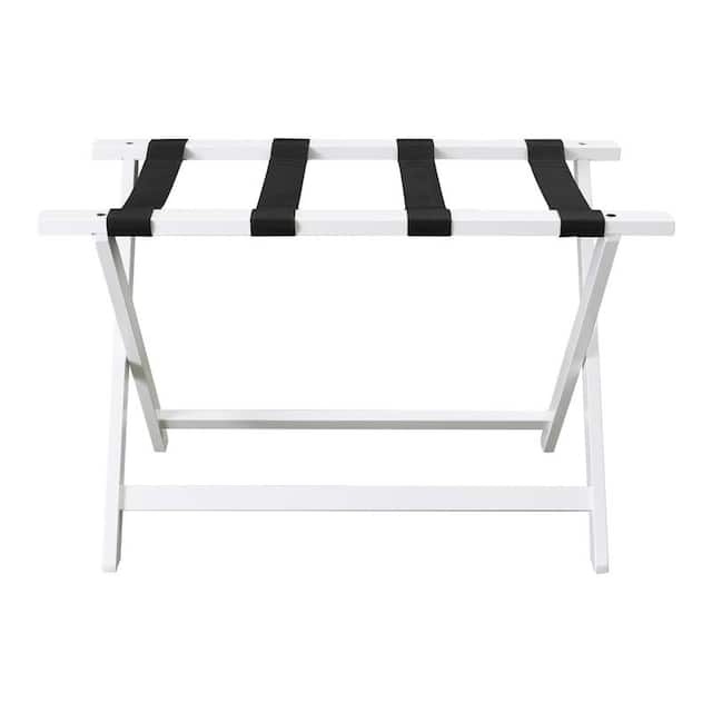 Heavy Duty 30-inch Extra Wide Luggage Rack - White