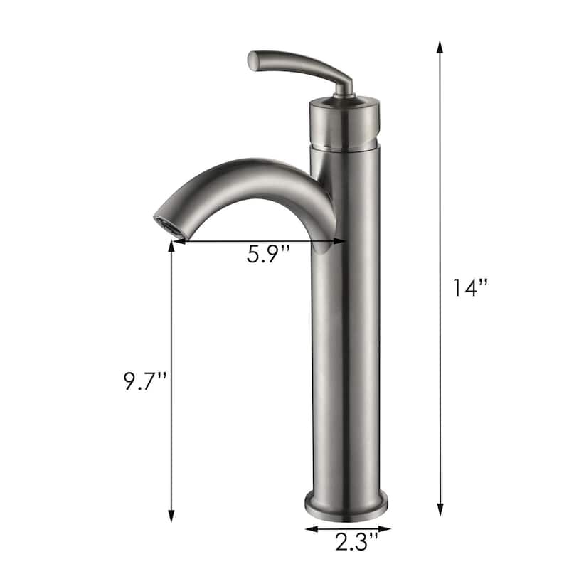 Elite Unique Oval Bathroom Tempered Boat Shape Glass Vessel Sink with Faucet Combo