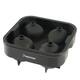 INSTEN Black Food-grade Silicone 4 Large Sphere Ice Tray Mold