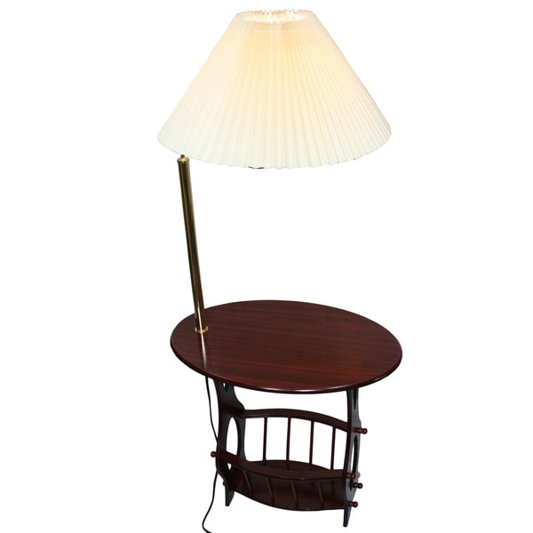 magazine rack table lamp combination