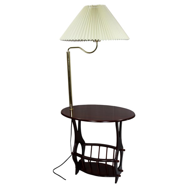 combination lamp and side table