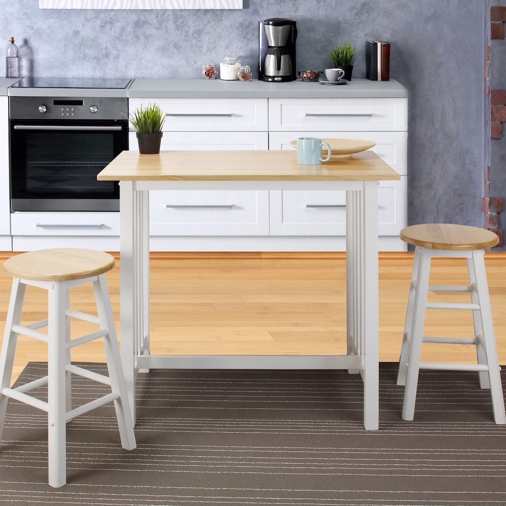 Hardwood Top 3-piece Pub Style Breakfast Set