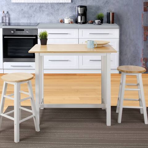 Hardwood Top 3-piece Pub Style Breakfast Set