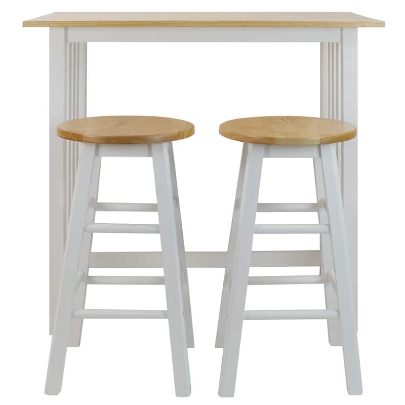Hardwood Top 3-piece Pub Style Breakfast Set