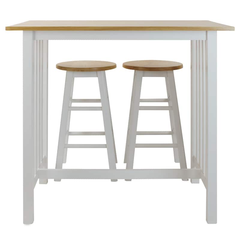 Hardwood Top 3-piece Pub Style Breakfast Set