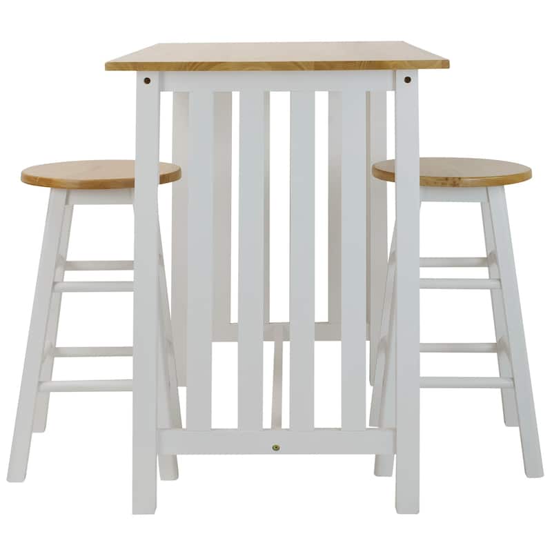 Hardwood Top 3-piece Pub Style Breakfast Set