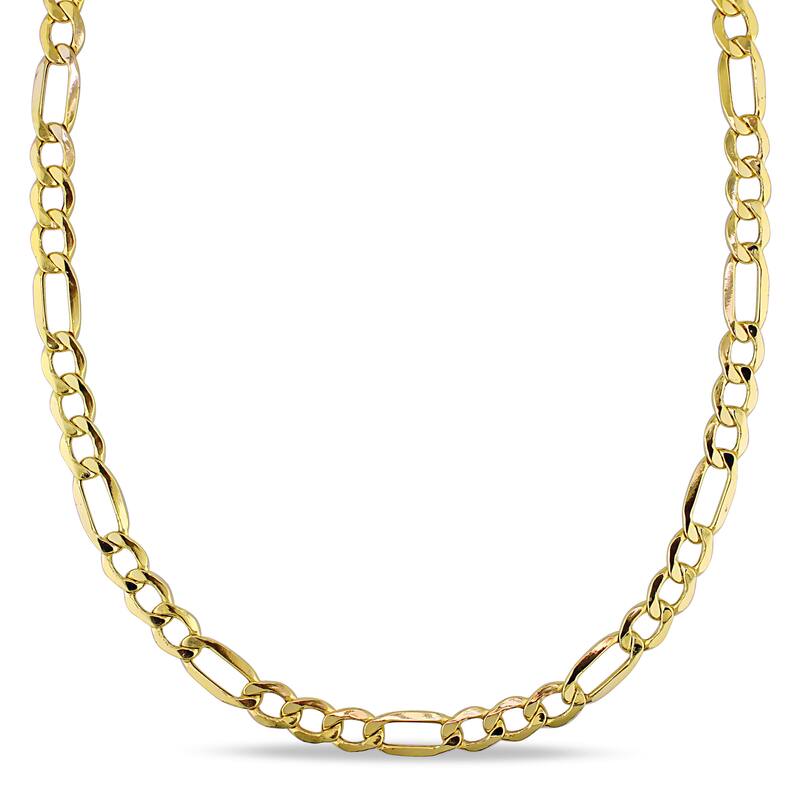 Miadora 10k Yellow Gold Men's 20 Inch Figaro Link Necklace - 20"