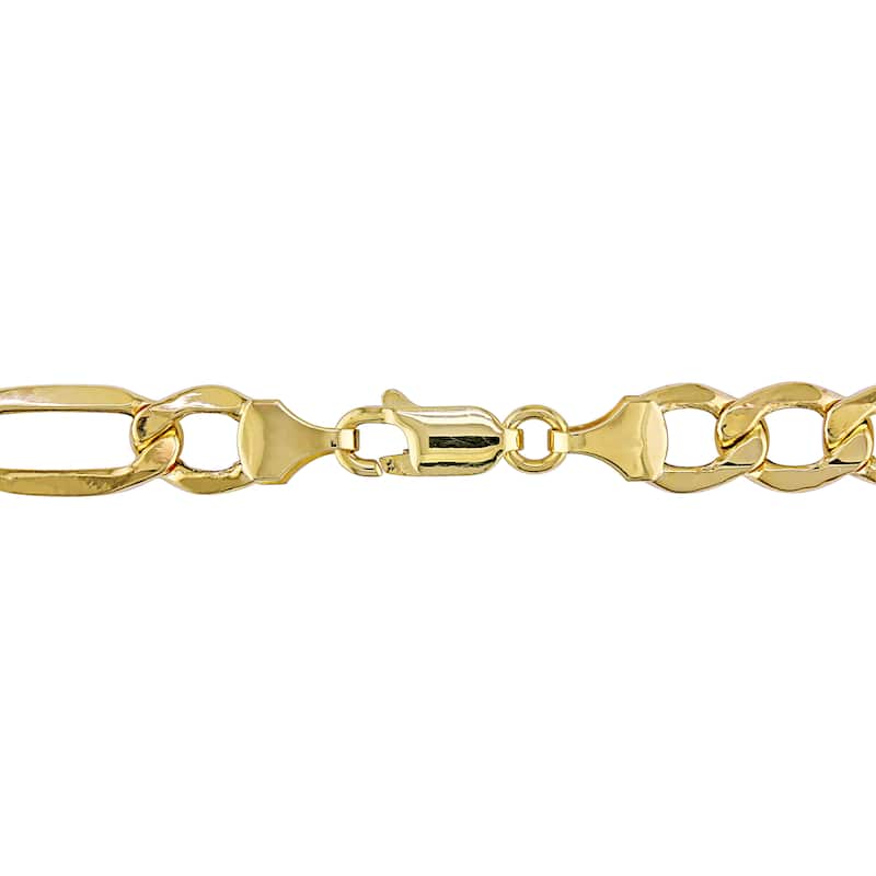 Miadora 10k Yellow Gold Men's 20 Inch Figaro Link Necklace - 20"